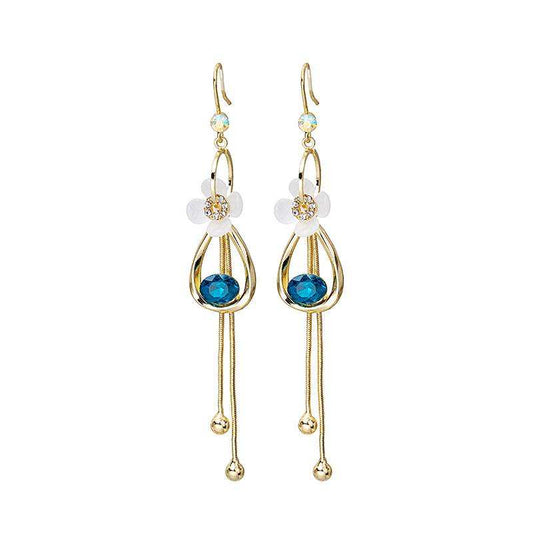 Aretes Flor Gota de Agua