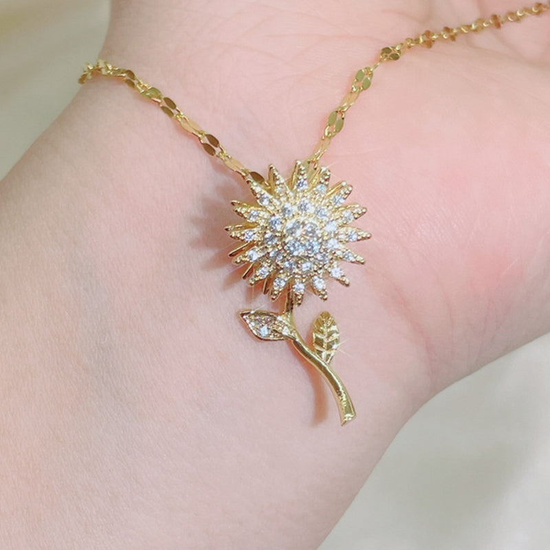 Collar Girasol con Caja de Regalo