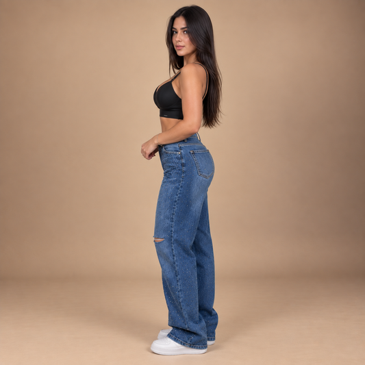 Jeans Piedras Dama - vista 2